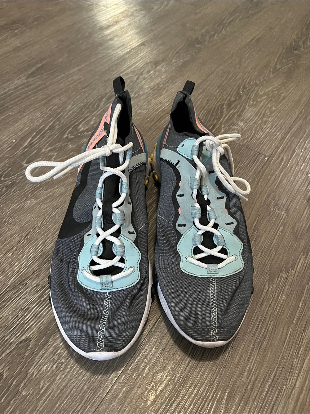 Nike Women's Athletic Sneakers in Black, Light Blue and Pink